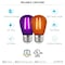 Luxrite S14 LED Edison Purple and Orange Light Bulbs 0.5W Colored Bulb for String Lights E26 Base, 3PK LR21731 LR21736-3PC - alternate 2